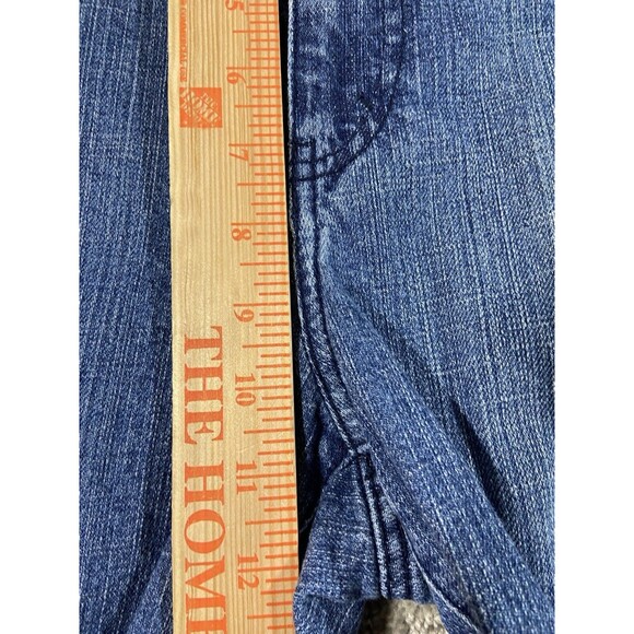 Kikit Capri Jeans Womens 12 Blue Denim Embroidered Embellished Boho Peasant - Picture 9 of 10